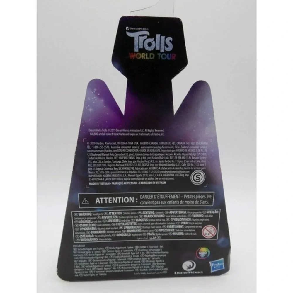 DreamWorks Trolls World Tour Mermaid Collectible Doll with Microphone Toy Figure